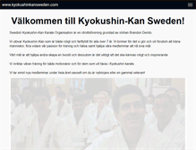 Tablet Screenshot of kyokushinkansweden.com